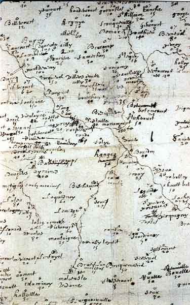Carte manuscrite